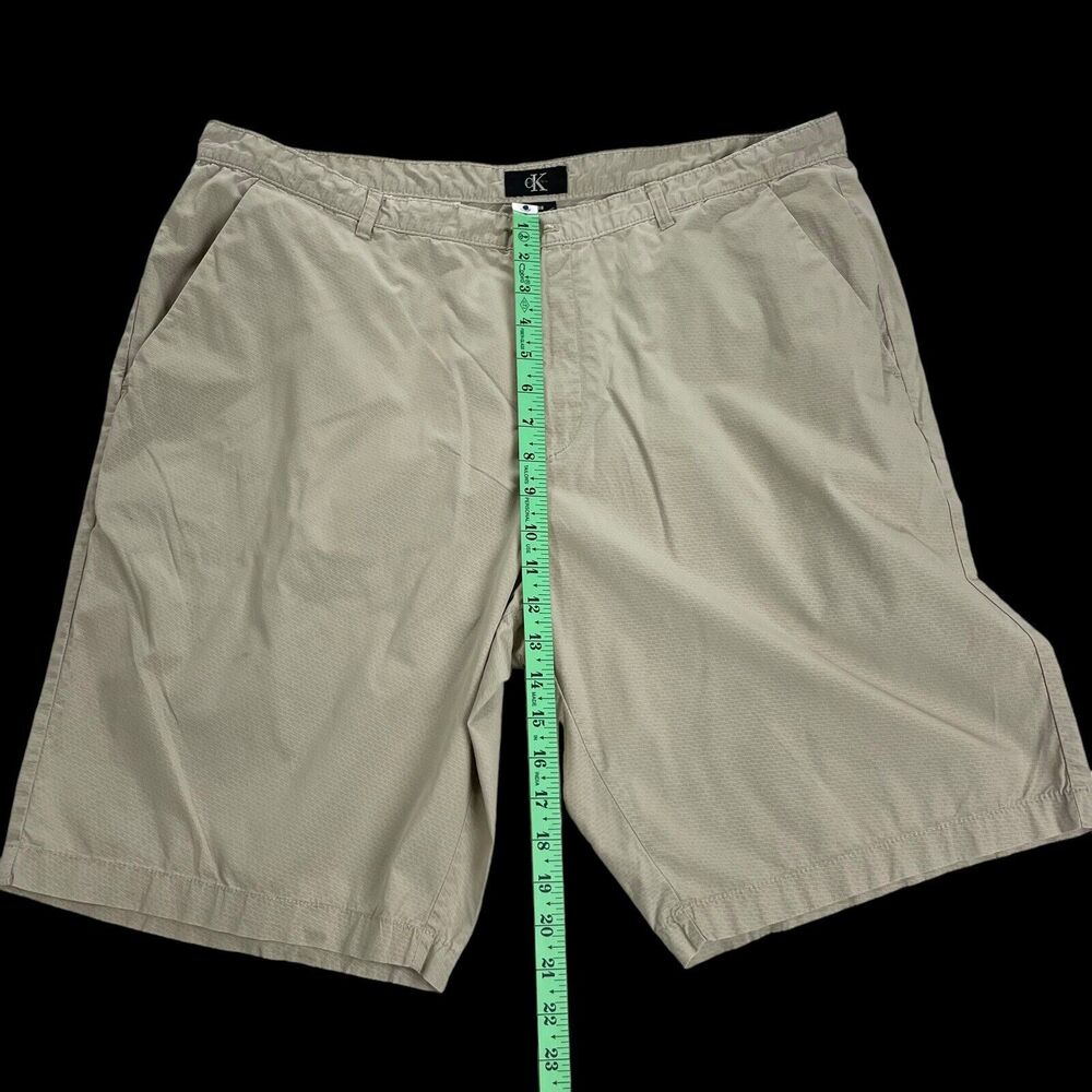 Calvin Klein Men's Beige Flat Front Dress Casual Shorts SZ/ 38 - Picture 6 of 12